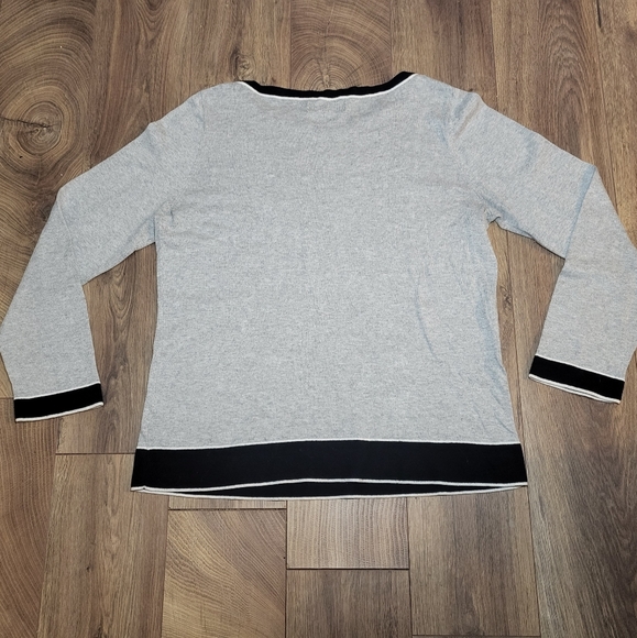 Jones New York Grey & Black Wool Blend Sweater Size XL - Picture 8 of 9